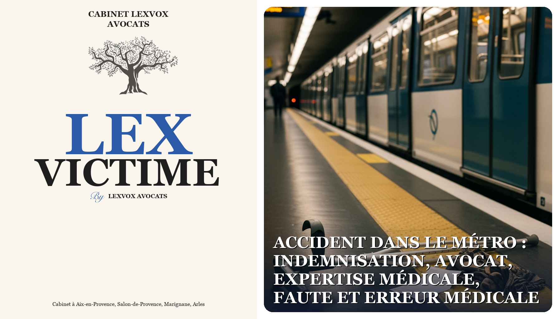 Accident dans le métro : indemnisation, avocat, expertise médicale, faute et erreur médicale