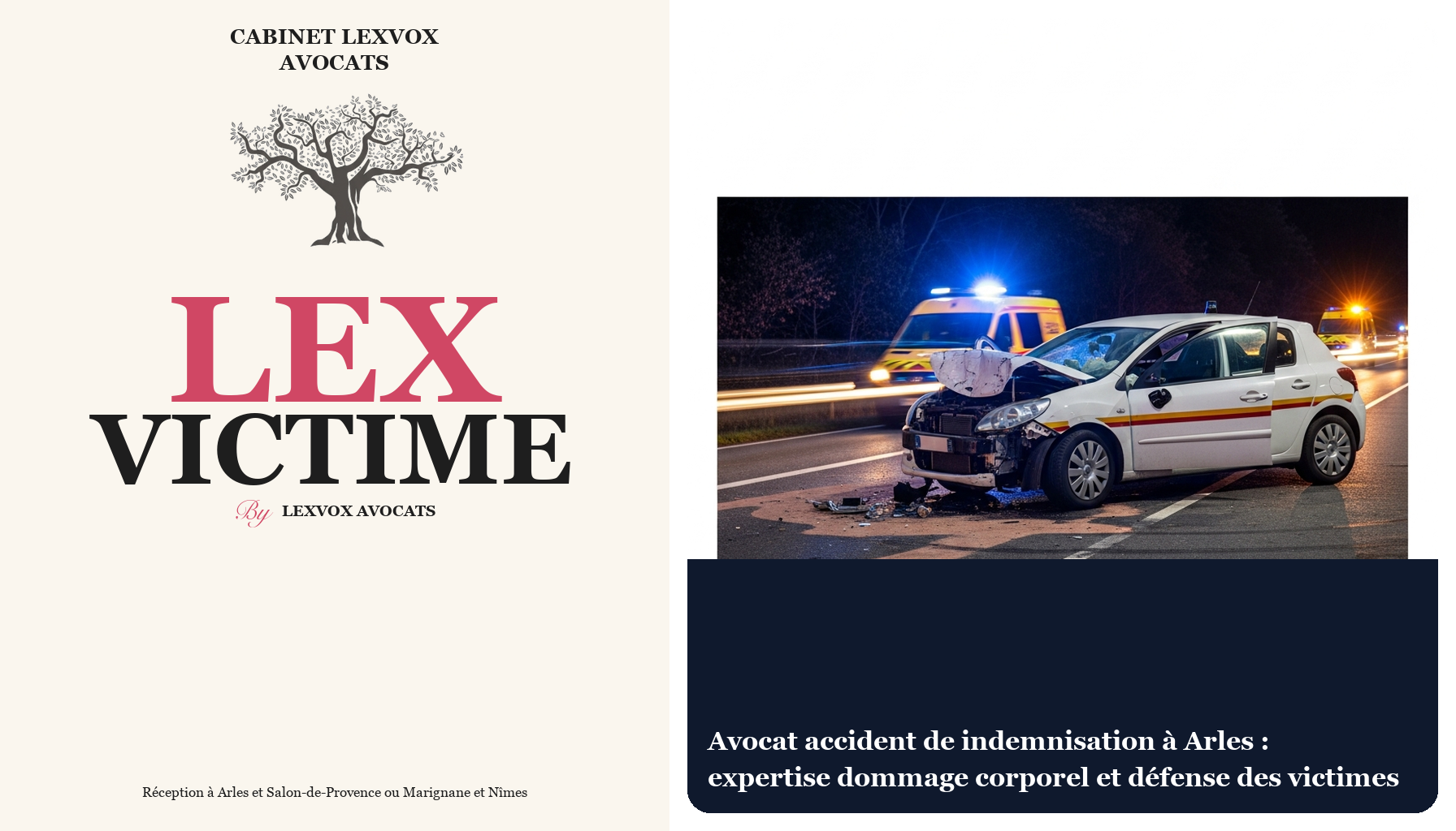 Avocat accident de indemnisation à Arles : expertise dommage corporel et défense des victimes