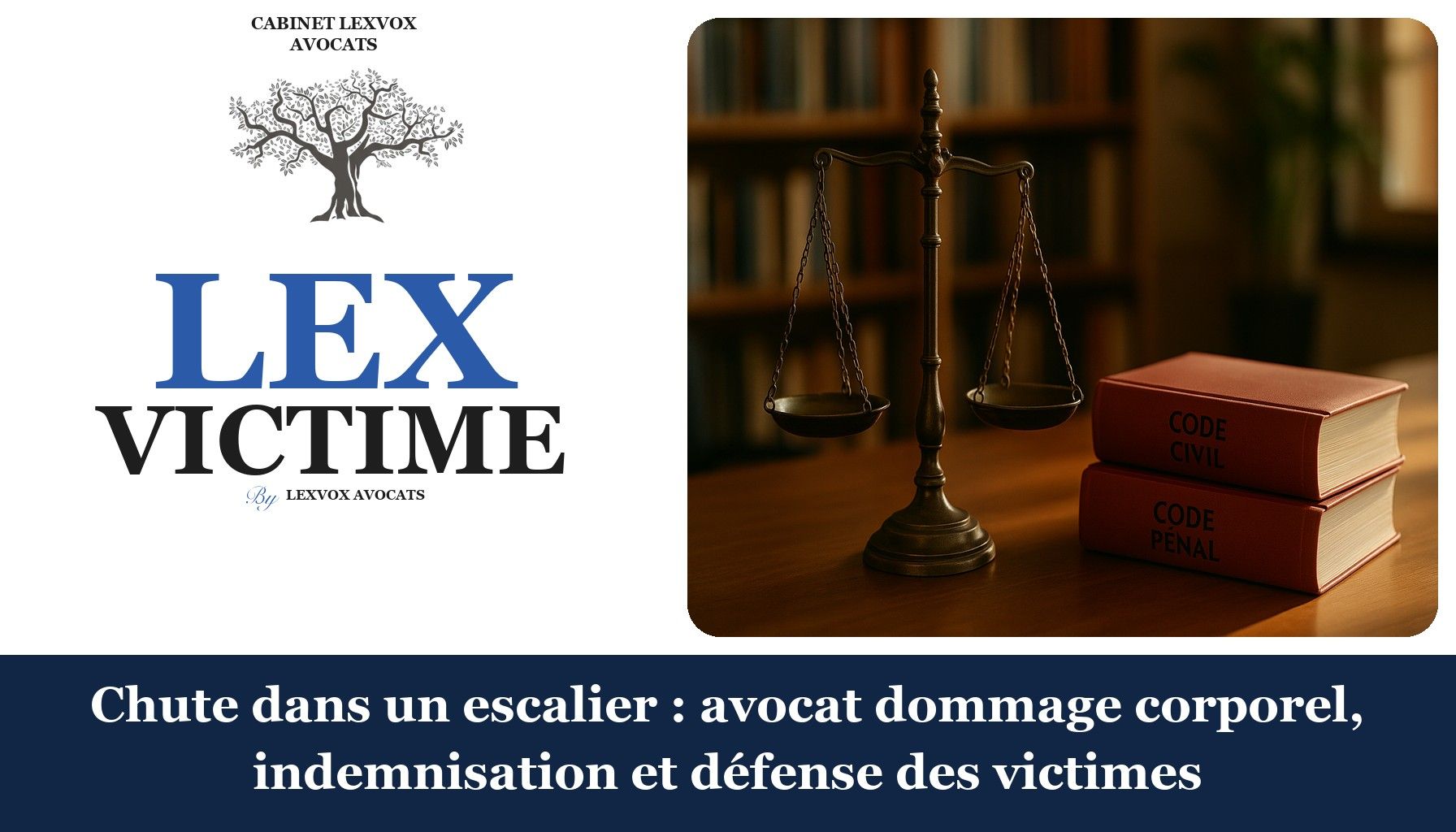Chute dans un escalier : avocat dommage corporel, indemnisation et défense des victimes