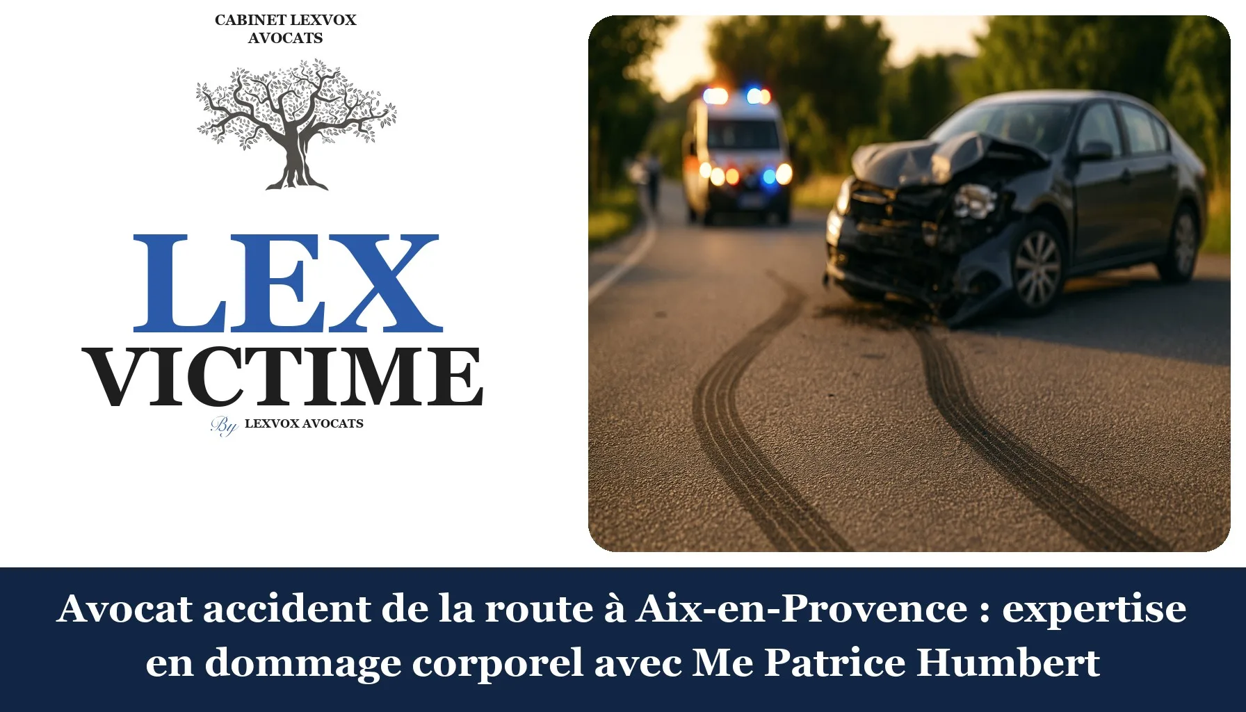 Avocat accident de la route à Aix-en-Provence : expertise en dommage corporel avec Me Patrice Humbert