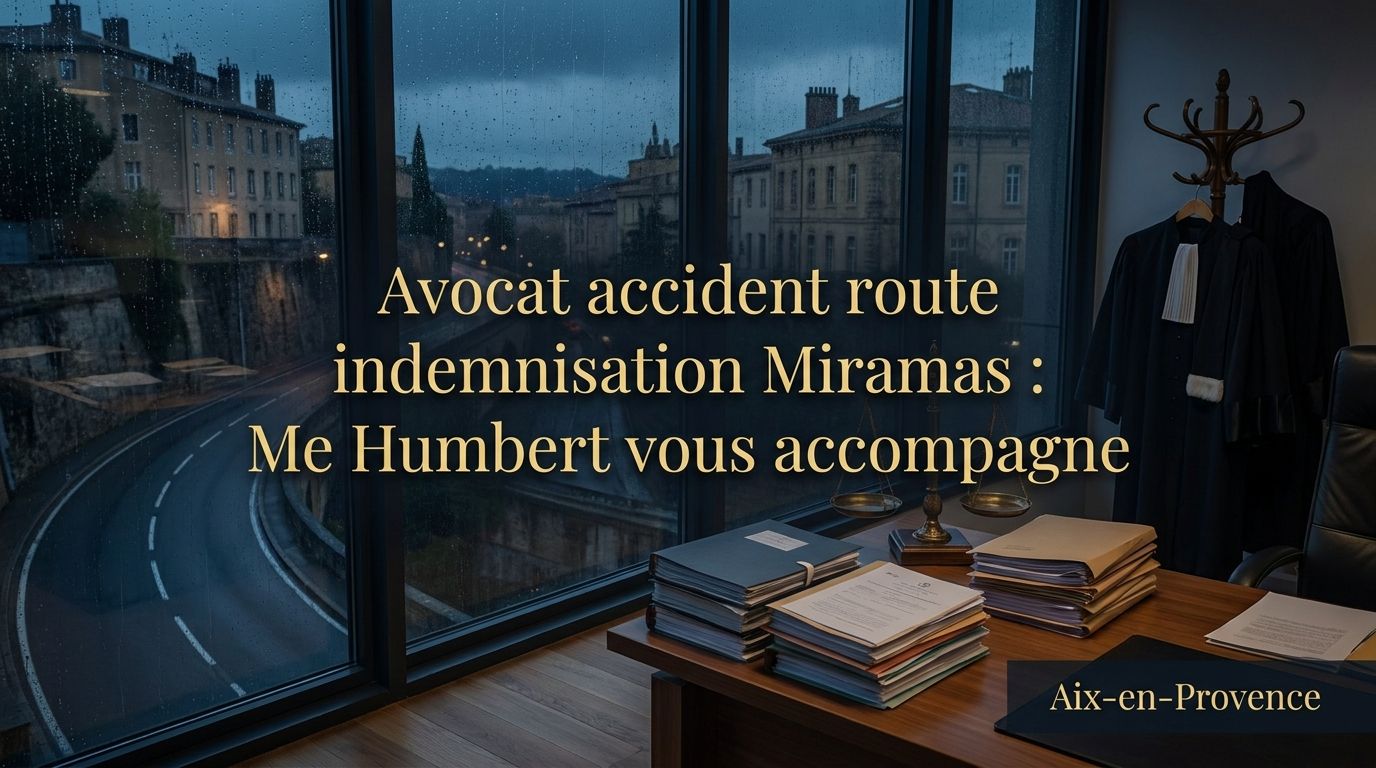Avocat accident route indemnisation Miramas : Me Humbert vous accompagne — Cabinet LEXVOX Avocats