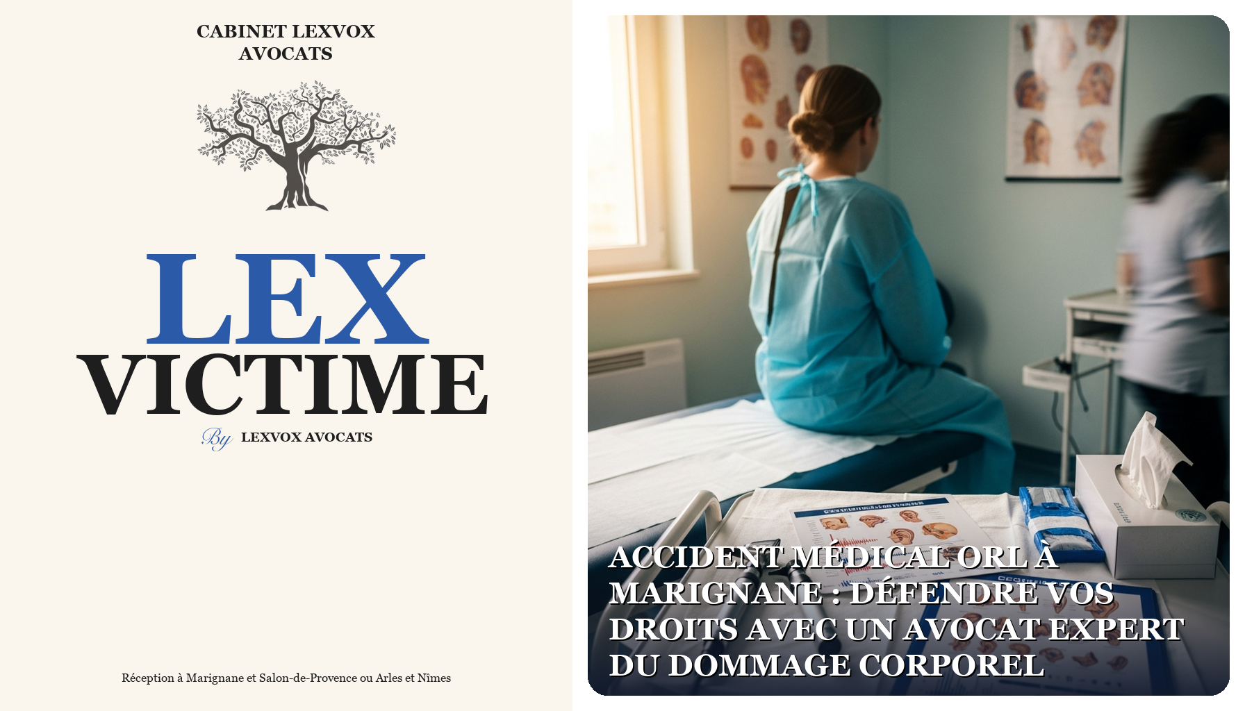 Accident médical ORL à Marignane : Défendre vos droits avec un avocat expert du dommage corporel
