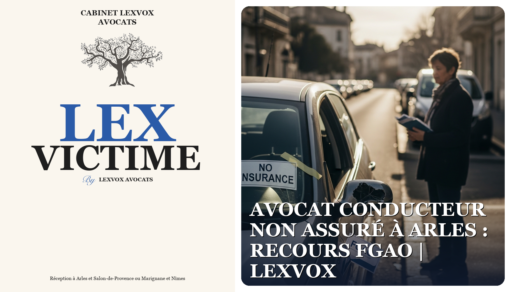 Avocat conducteur non assuré à Arles : recours FGAO | LEXVOX