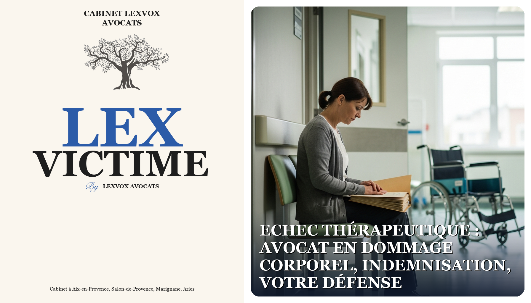 Echec thérapeutique : avocat en dommage corporel, indemnisation, votre défense