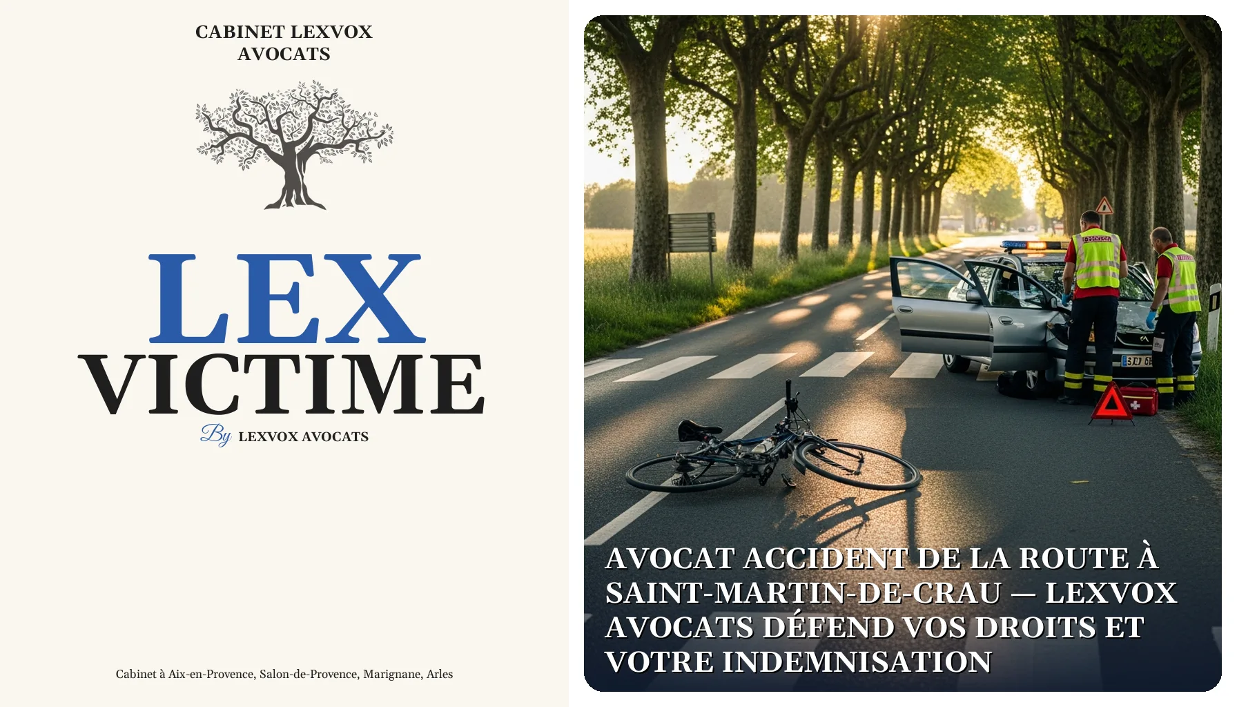Avocat accident de la route à Saint-Martin-de-Crau — LEXVOX AVOCATS défend vos droits et votre indemnisation
