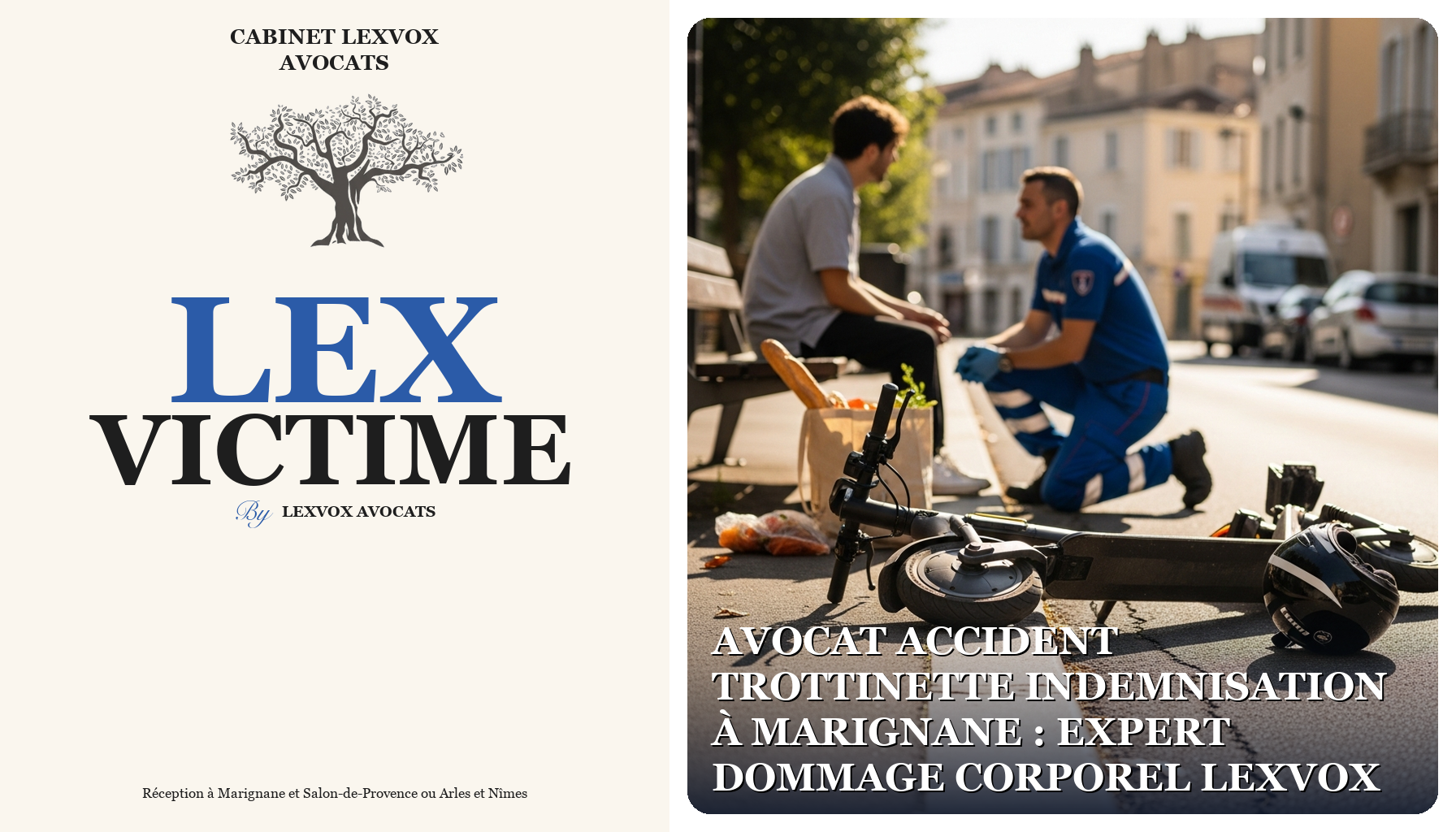 Avocat accident trottinette indemnisation à Marignane : Expert dommage corporel LEXVOX