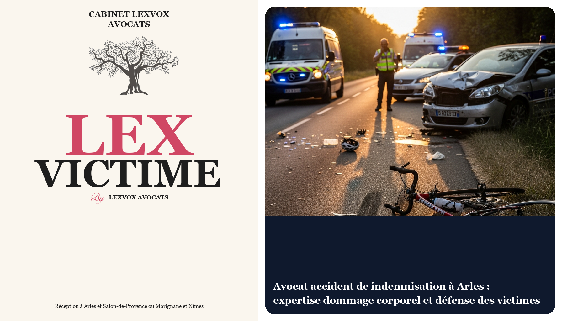 Avocat accident de indemnisation à Arles : expertise dommage corporel et défense des victimes