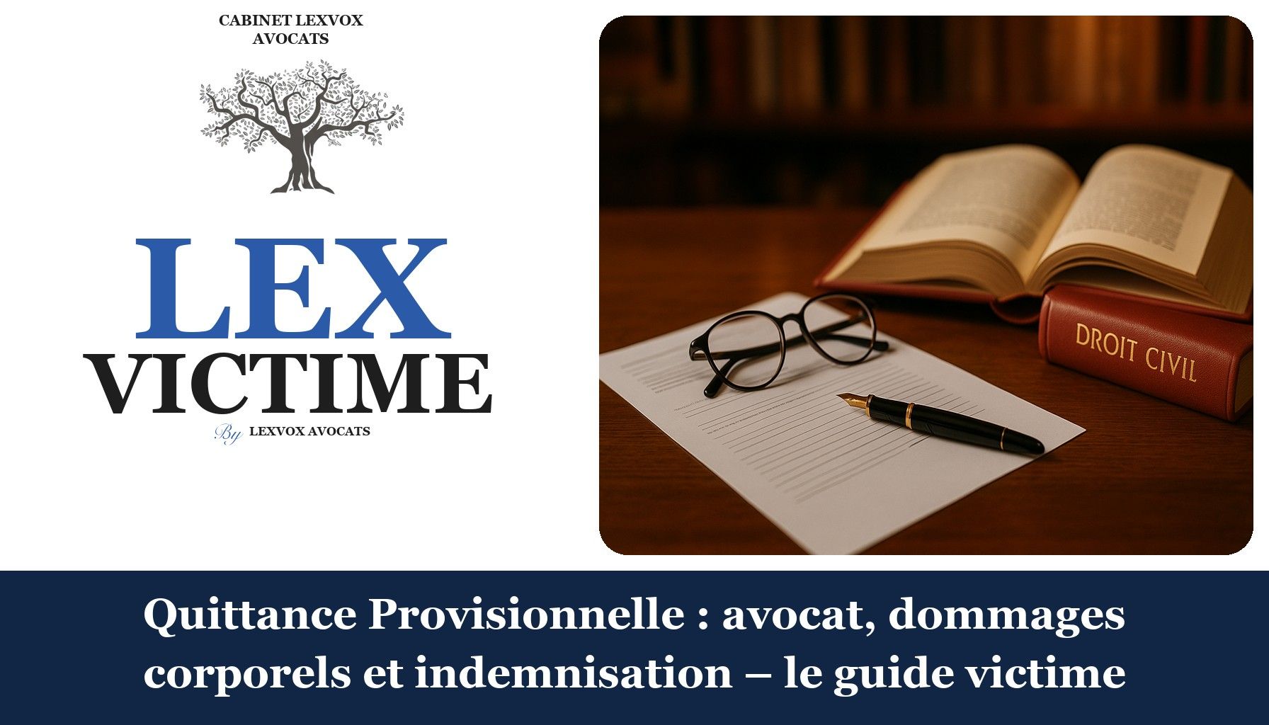 Quittance Provisionnelle : avocat, dommages corporels et indemnisation – le guide victime