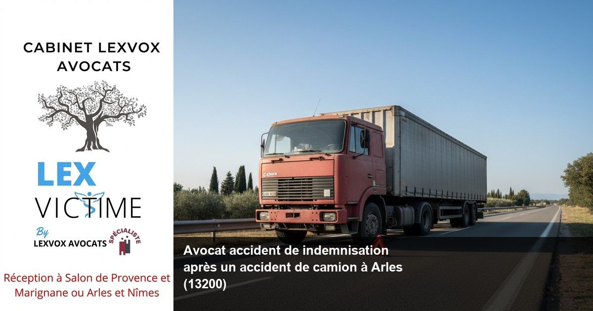 Accident de camion à Arles : obtenir une indemnisation après un accident de la route, indemnisation des victimes d'accident corporel, du préjudice corporel et du préjudice moral en droit du dommage corporel