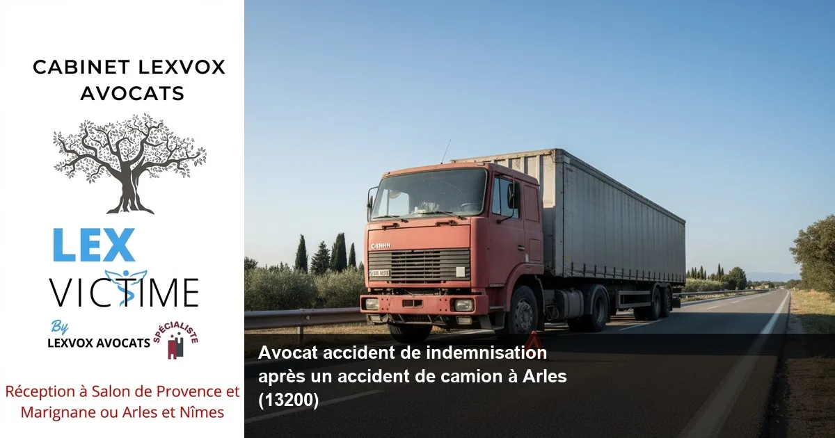 Accident de camion à Arles : obtenir une indemnisation après un accident de la route, indemnisation des victimes d'accident corporel, du préjudice corporel et du préjudice moral en droit du dommage corporel