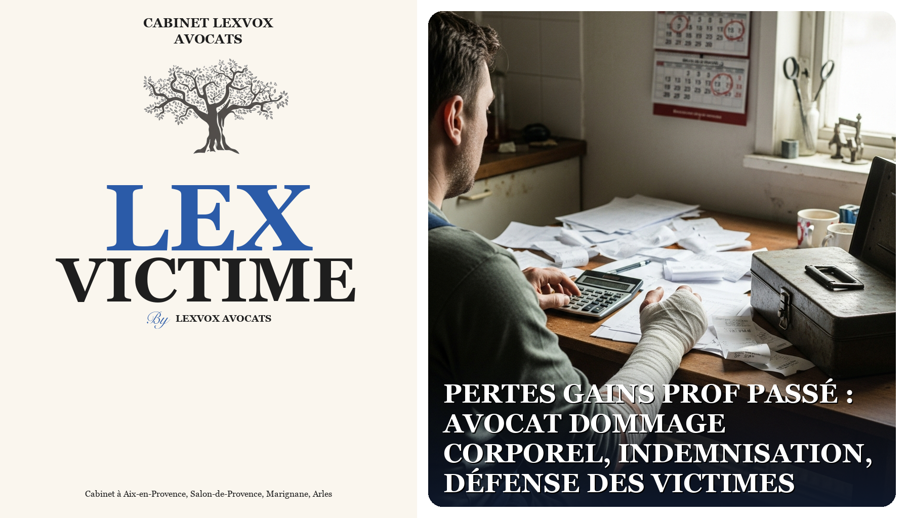 Pertes gains prof passé : avocat dommage corporel, indemnisation, défense des victimes