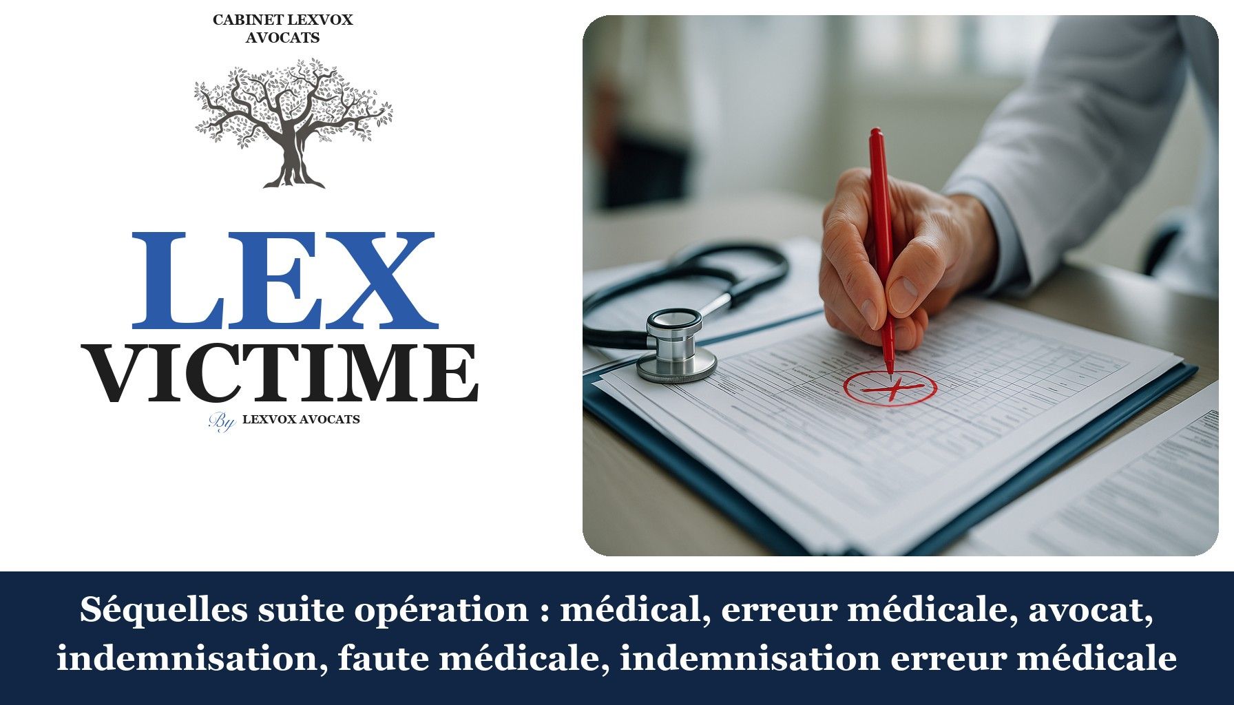 Séquelles suite opération : médical, erreur médicale, avocat, indemnisation, faute médicale, indemnisation erreur médicale