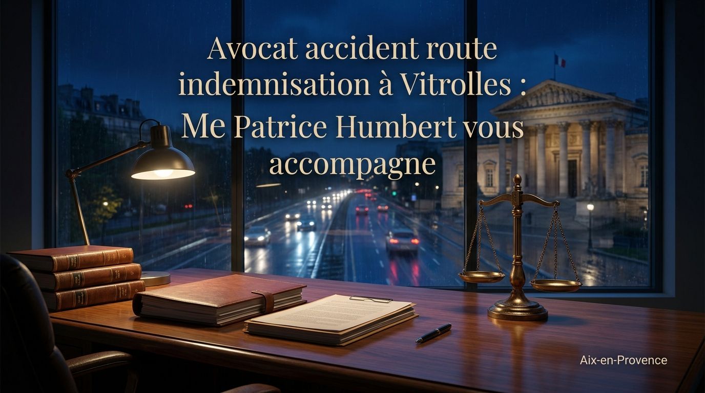 Avocat accident route indemnisation à Vitrolles : Me Patrice Humbert vous accompagne — Cabinet LEXVOX Avocats
