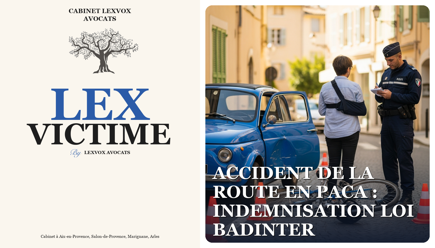 Accident de la route en PACA : indemnisation loi Badinter
