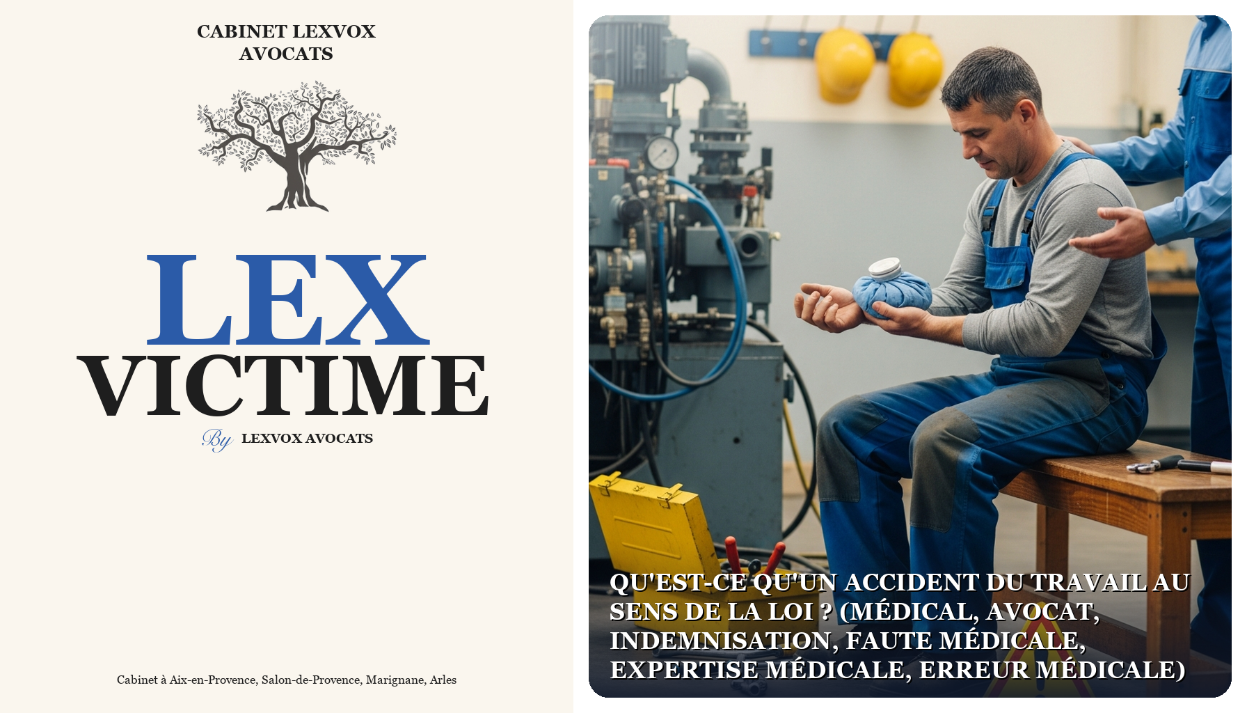 Qu'est-ce qu'un accident du travail au sens de la loi ? (médical, avocat, indemnisation, faute médicale, expertise médic
