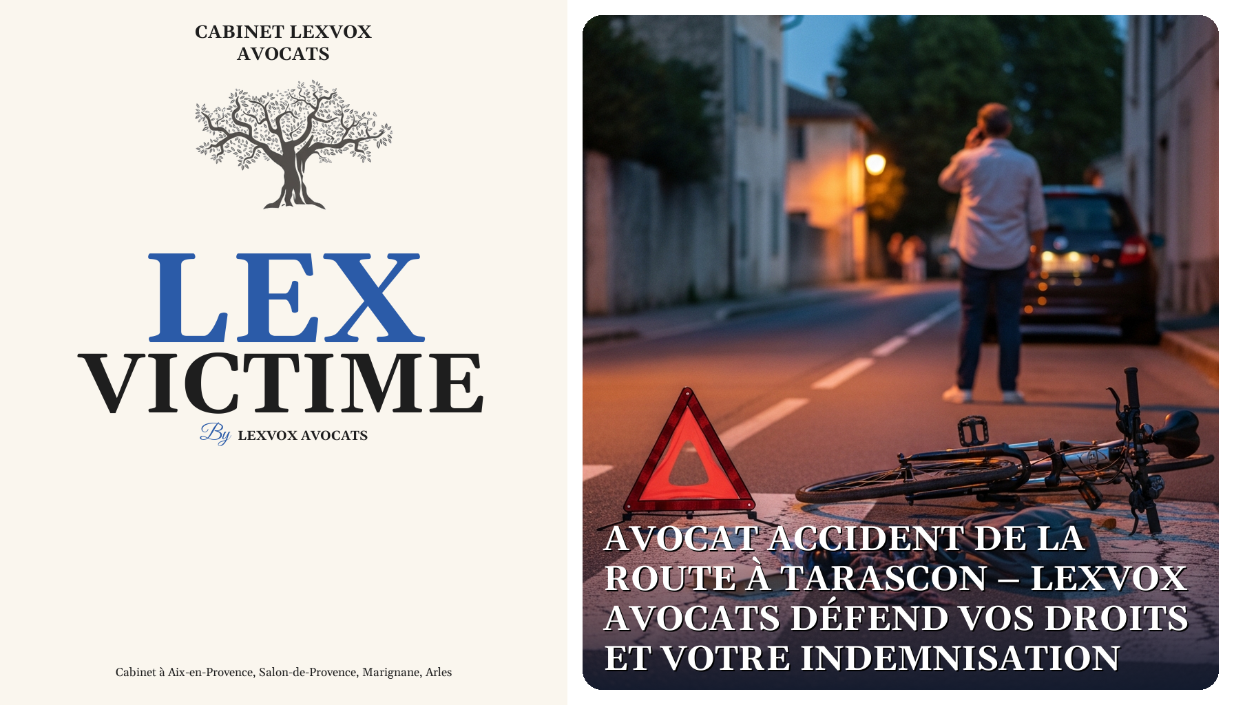 Avocat accident de la route à Tarascon – LEXVOX AVOCATS défend vos droits et votre indemnisation