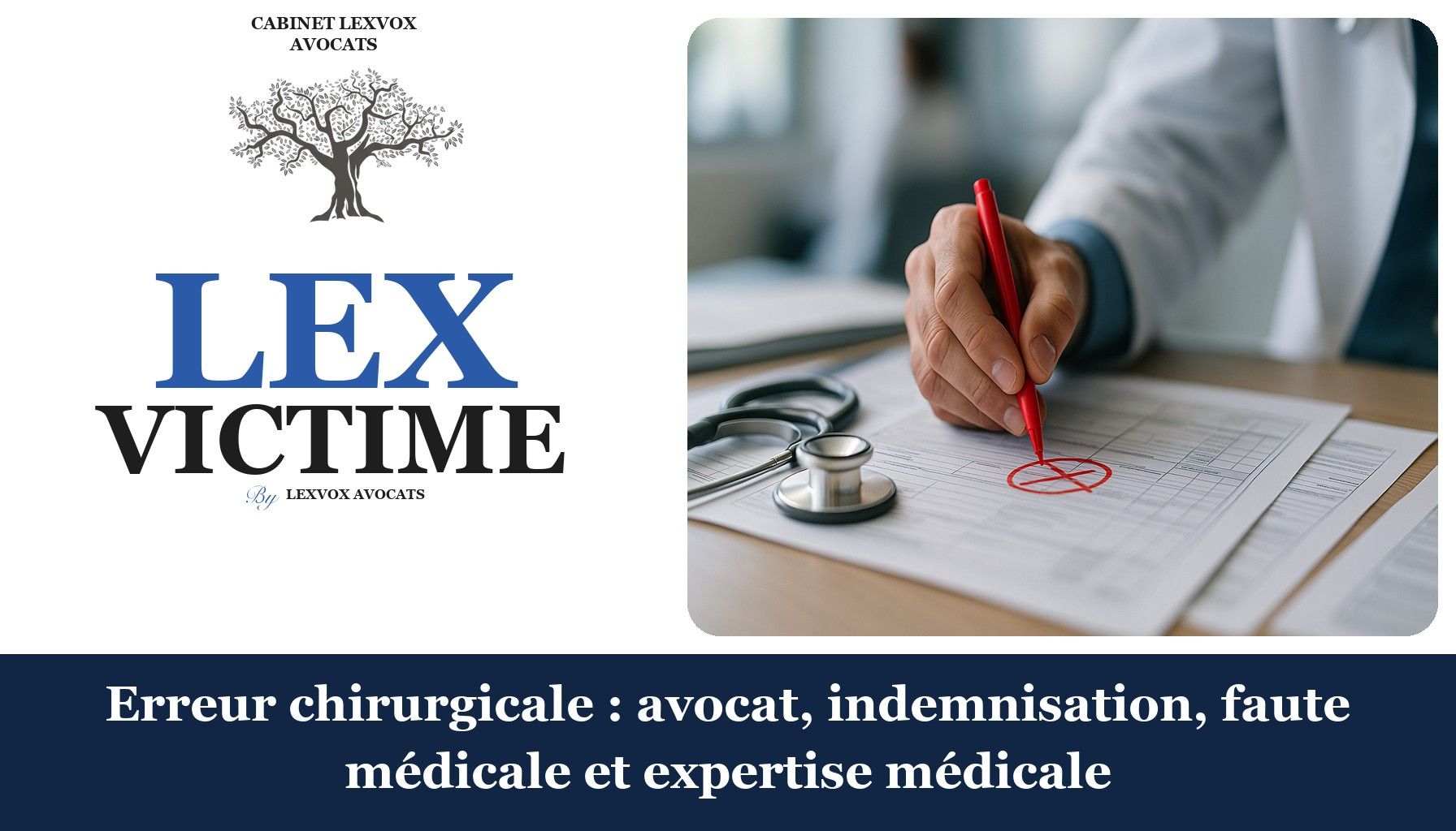 Erreur chirurgicale : avocat, indemnisation, faute médicale et expertise médicale