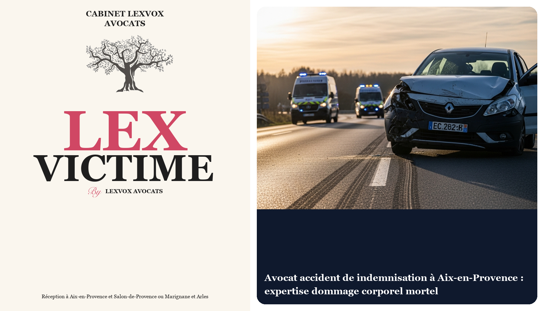Avocat accident de indemnisation à Aix-en-Provence : expertise dommage corporel mortel