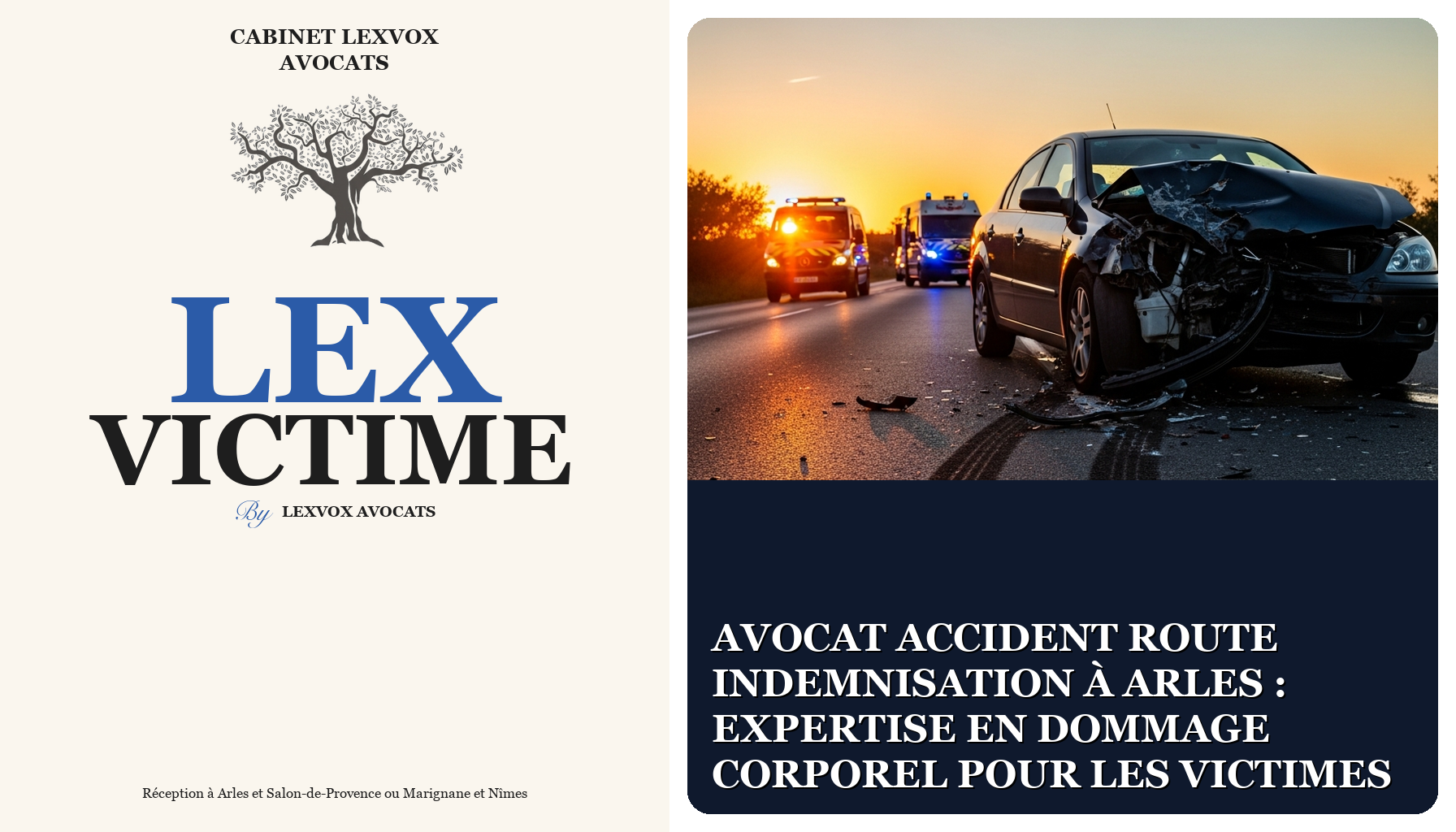 Avocat accident route indemnisation à Arles : expertise en dommage corporel pour les victimes