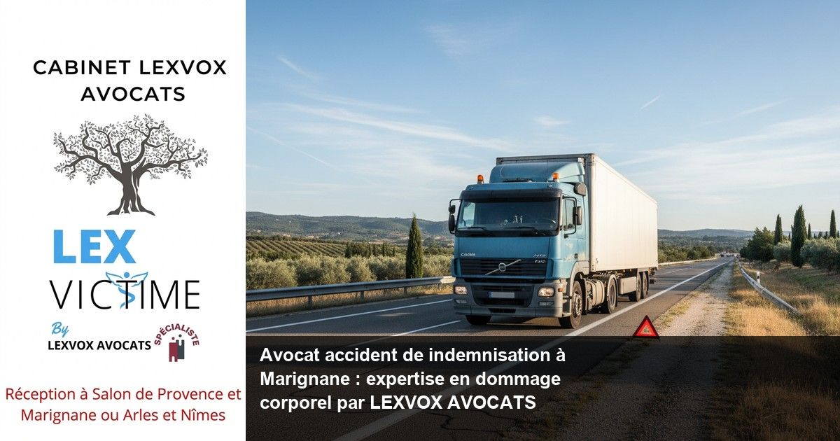 Indemnisation après un accident de camion à Marignane : obtenir une indemnisation de votre préjudice corporel et de votre préjudice moral après un accident de la route, l'indemnisation des victimes d'un accident corporel en droit du dommage corporel