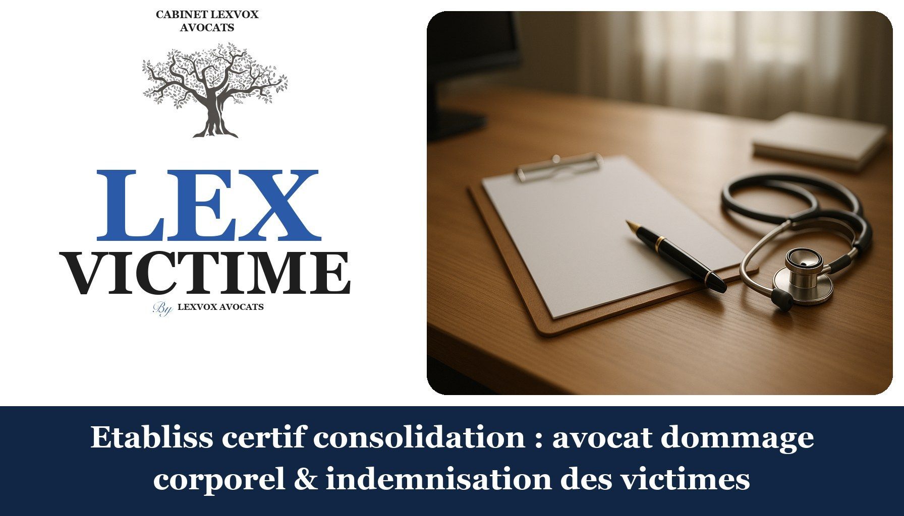 Etabliss certif consolidation : avocat dommage corporel & indemnisation des victimes