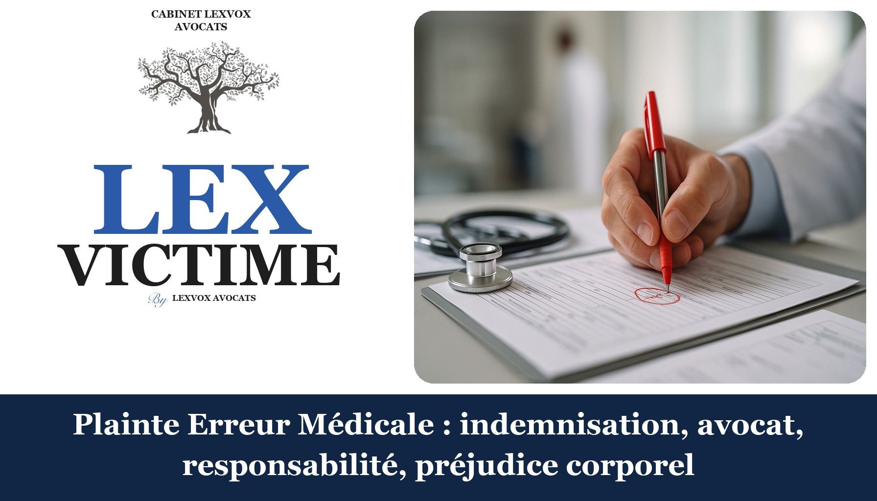 Plainte Erreur Médicale : indemnisation, avocat, responsabilité, préjudice corporel