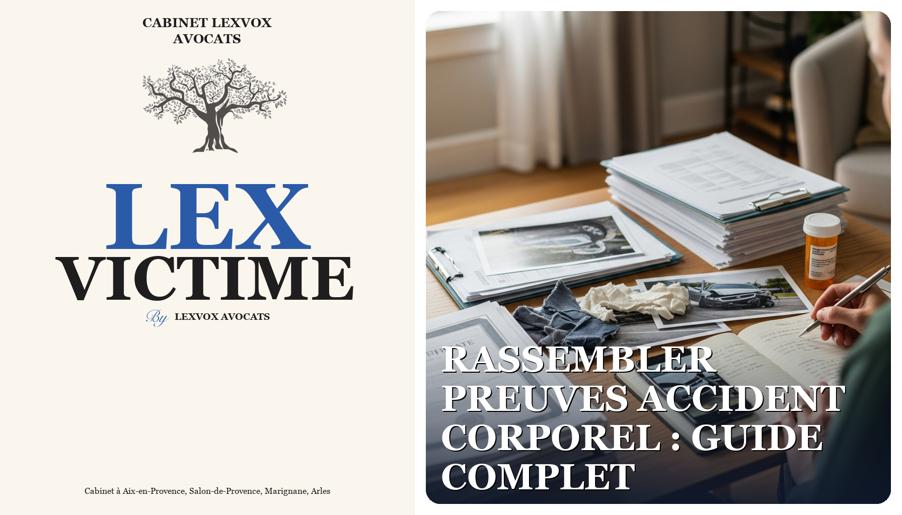 Rassembler preuves accident corporel : guide complet