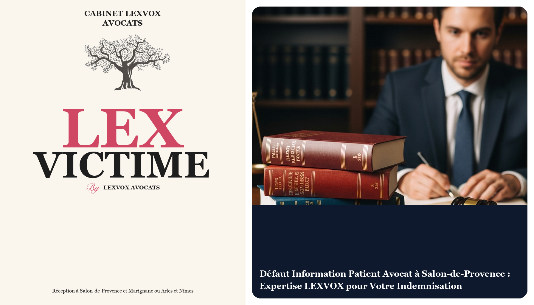 Défaut Information Patient Avocat à Salon-de-Provence : Expertise LEXVOX pour Votre Indemnisation