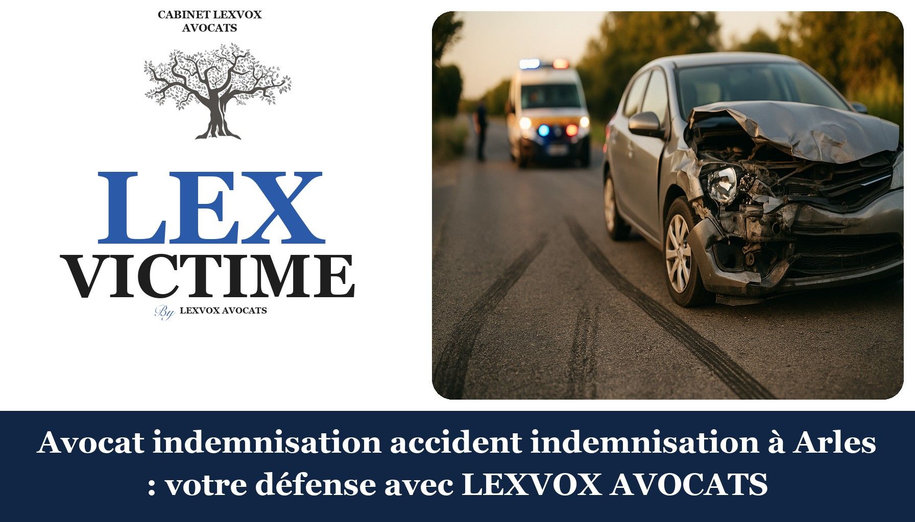 Avocat indemnisation accident indemnisation à Arles : votre défense avec LEXVOX AVOCATS