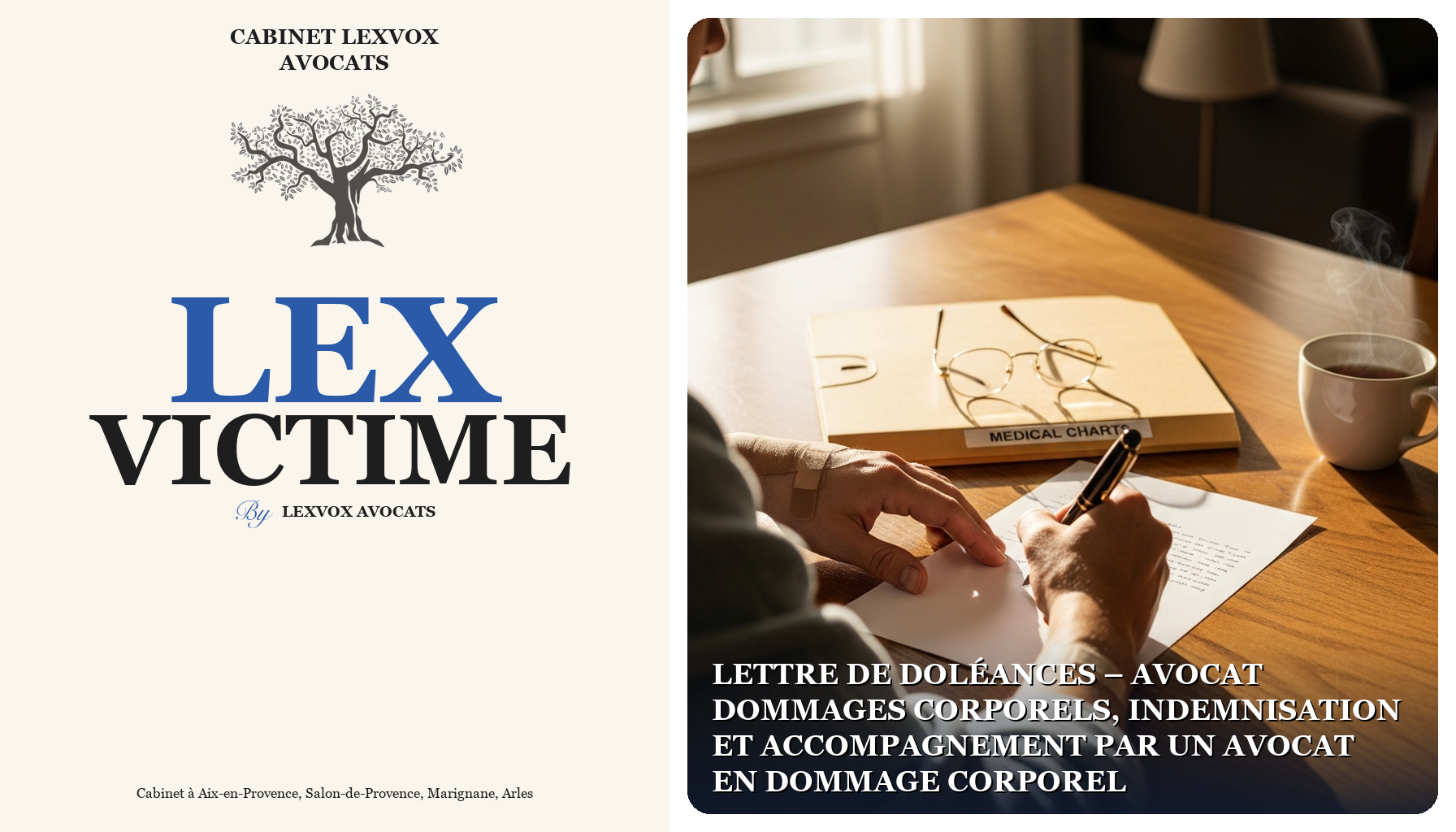 Lettre de Doléances – Avocat Dommages Corporels, Indemnisation et Accompagnement Par un Avocat en Dommage Corporel