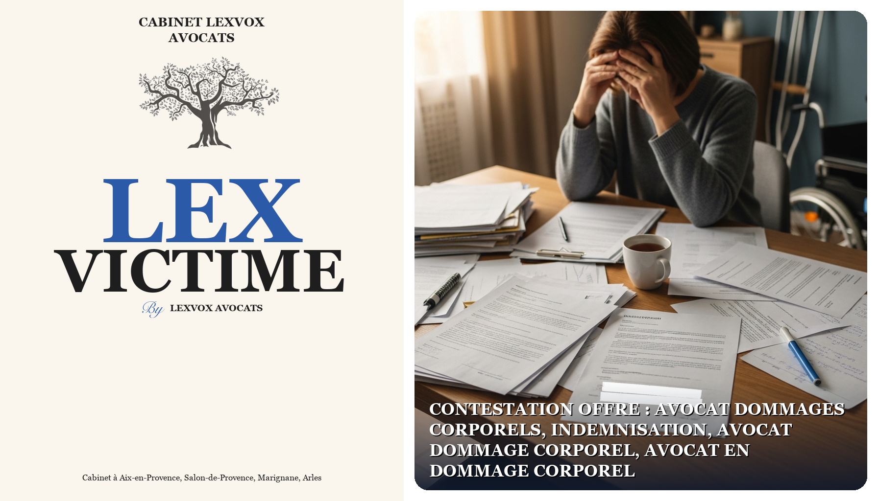 Contestation Offre : avocat dommages corporels, indemnisation, avocat dommage corporel, avocat en dommage corporel
