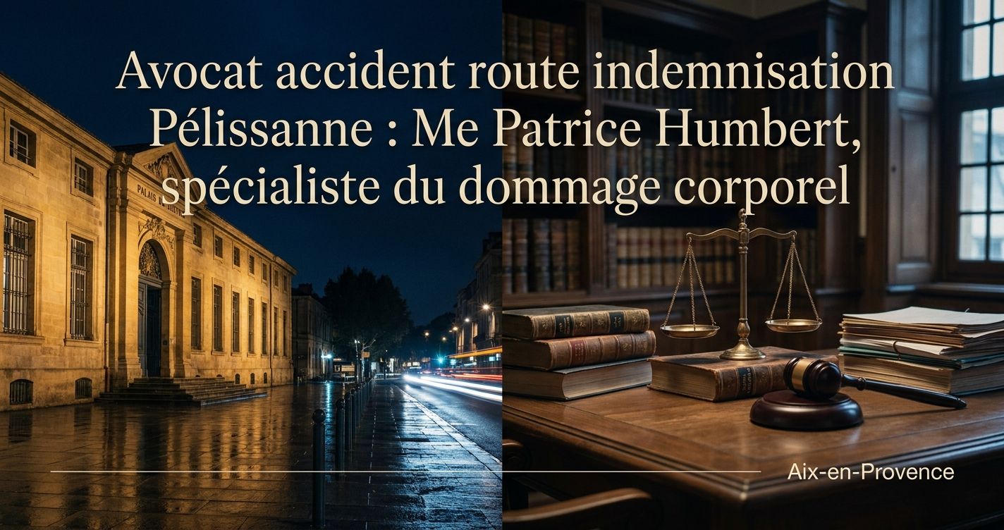 Avocat accident route indemnisation Pélissanne : Me Patrice Humbert, spécialiste du dommage corporel — Cabinet LEXVOX Avocats
