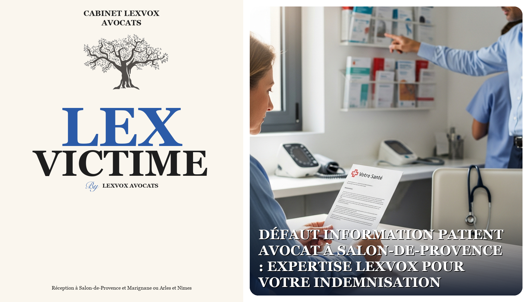 Défaut Information Patient Avocat à Salon-de-Provence : Expertise LEXVOX pour Votre Indemnisation