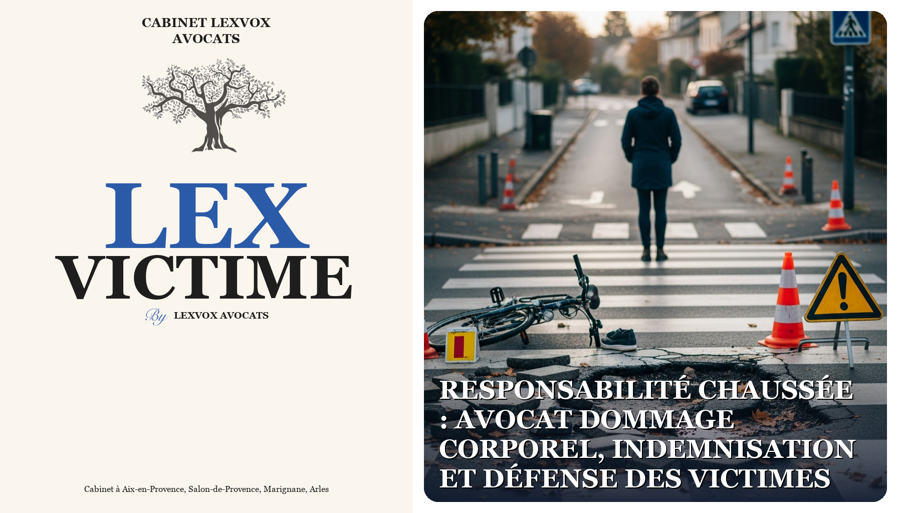 Responsabilité chaussée : avocat dommage corporel, indemnisation et défense des victimes