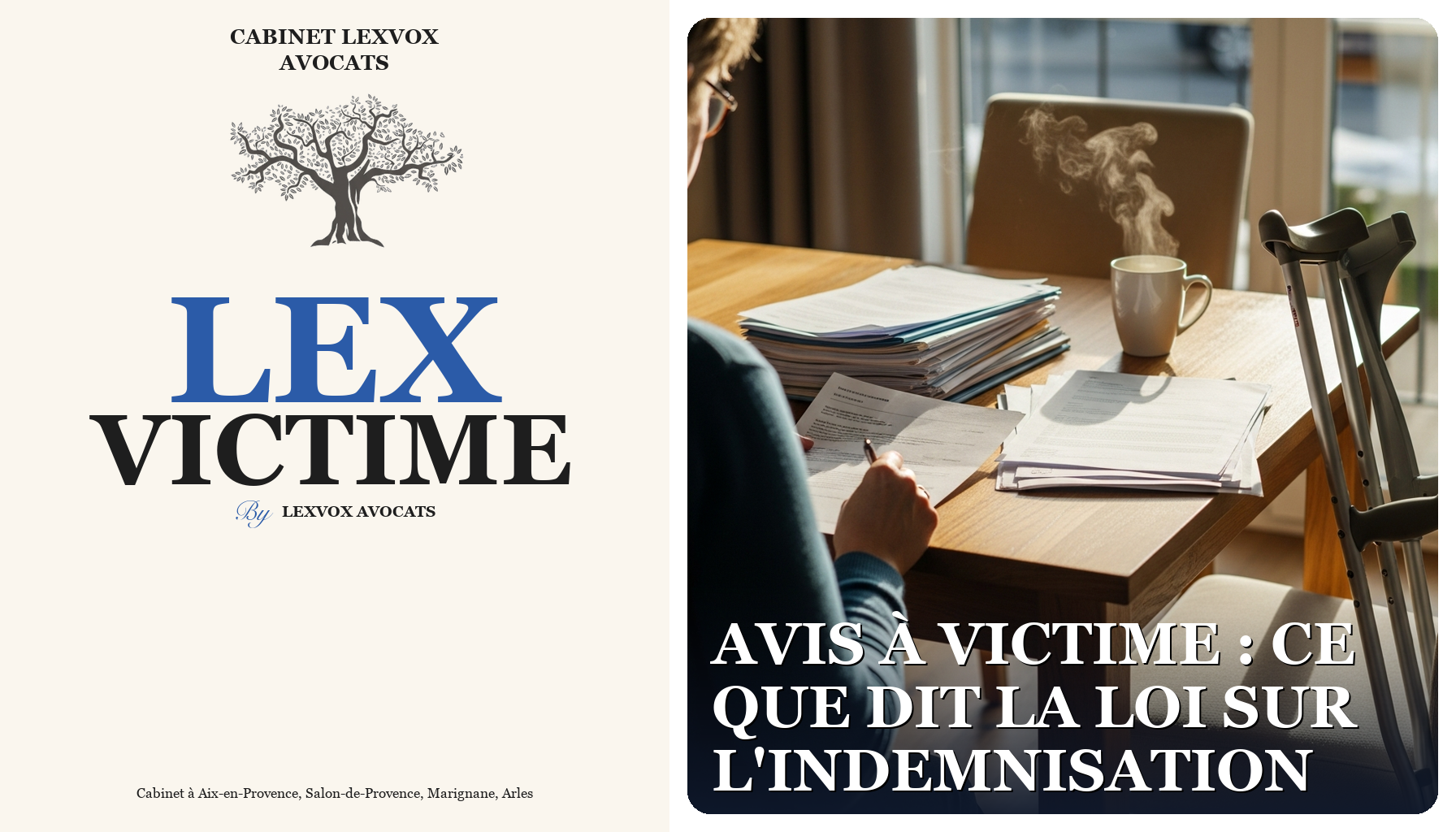 Avis à victime : ce que dit la loi sur l'indemnisation