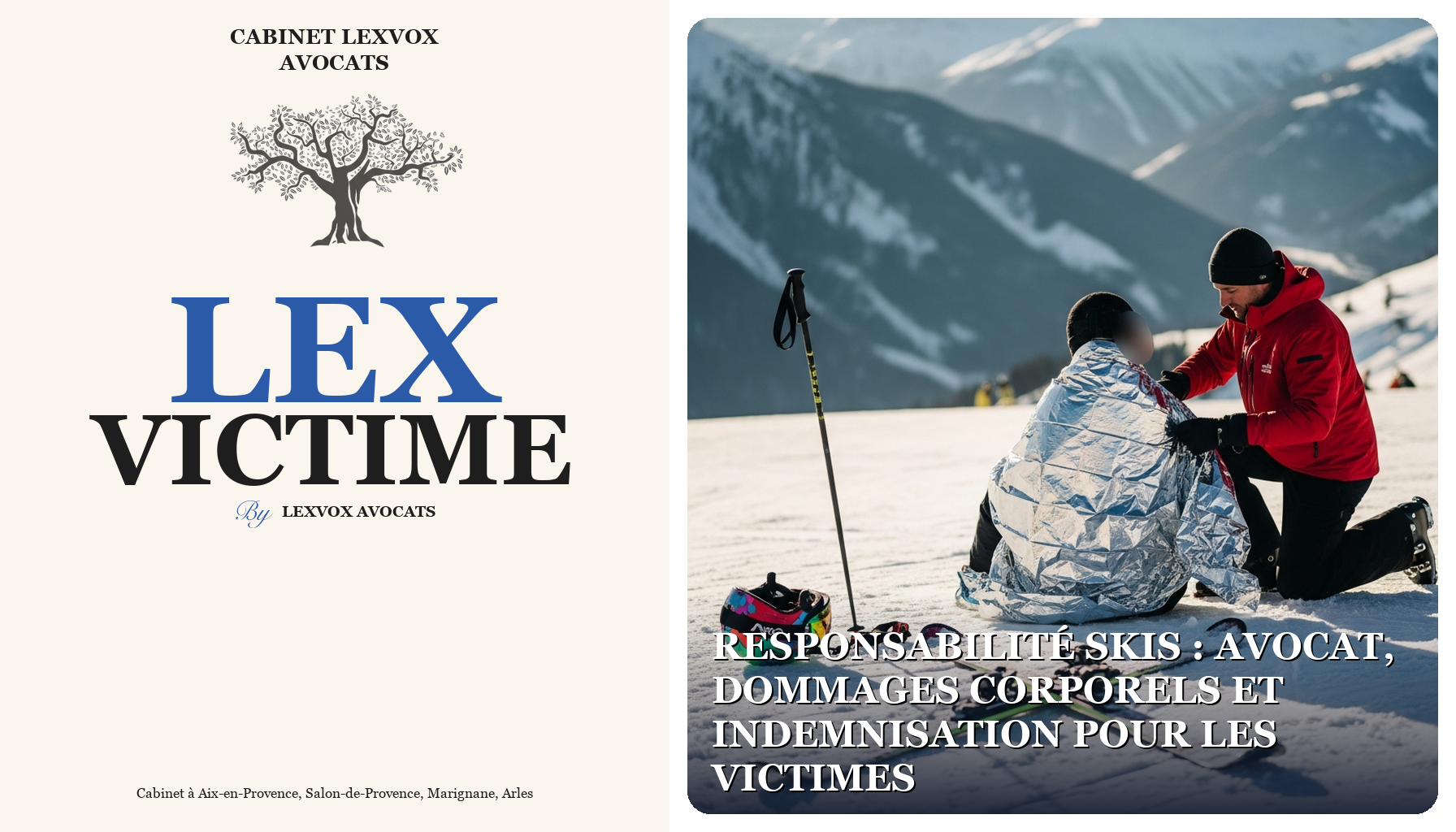 Responsabilité skis : avocat, dommages corporels et indemnisation pour les victimes