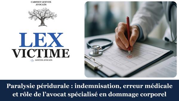 Paralysie péridurale : indemnisation, erreur médicale et rôle de l’avocat spécialisé en dommage corporel