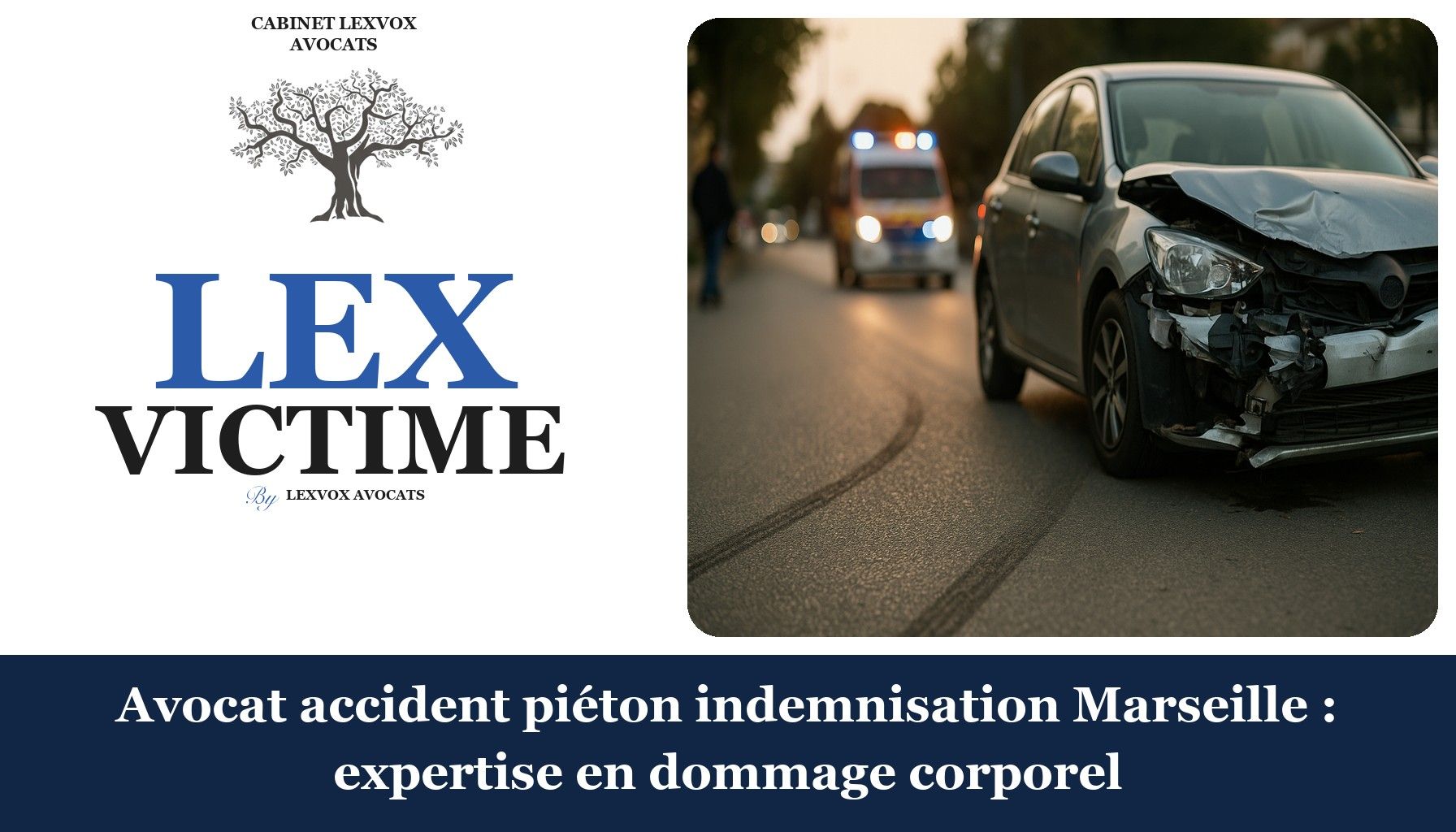 Avocat accident piéton indemnisation Marseille : expertise en dommage corporel
