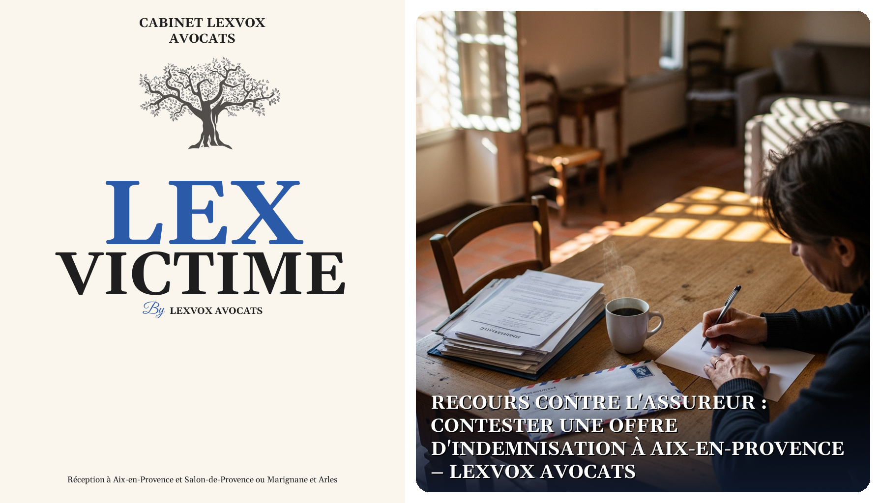 Recours contre l'assureur : contester une offre d'indemnisation à Aix-en-Provence – LEXVOX AVOCATS