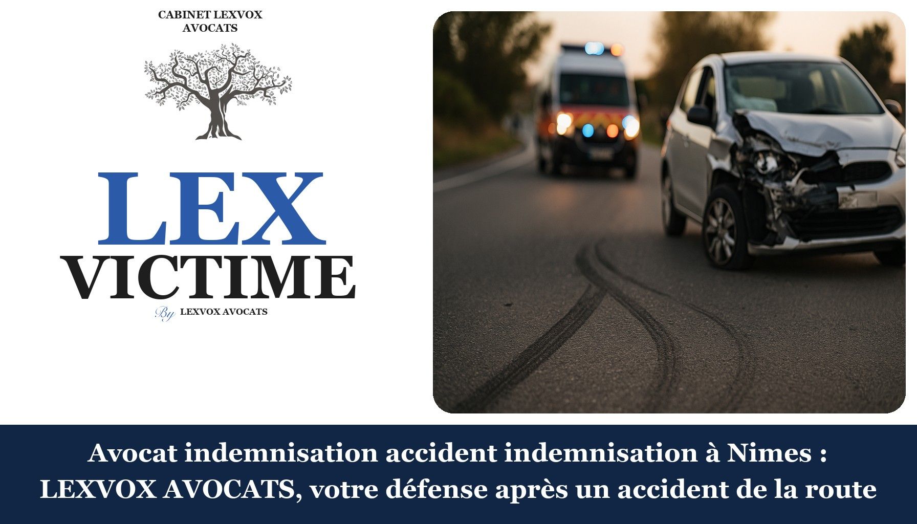 Avocat indemnisation accident indemnisation à Nimes : LEXVOX AVOCATS, votre défense après un accident de la route