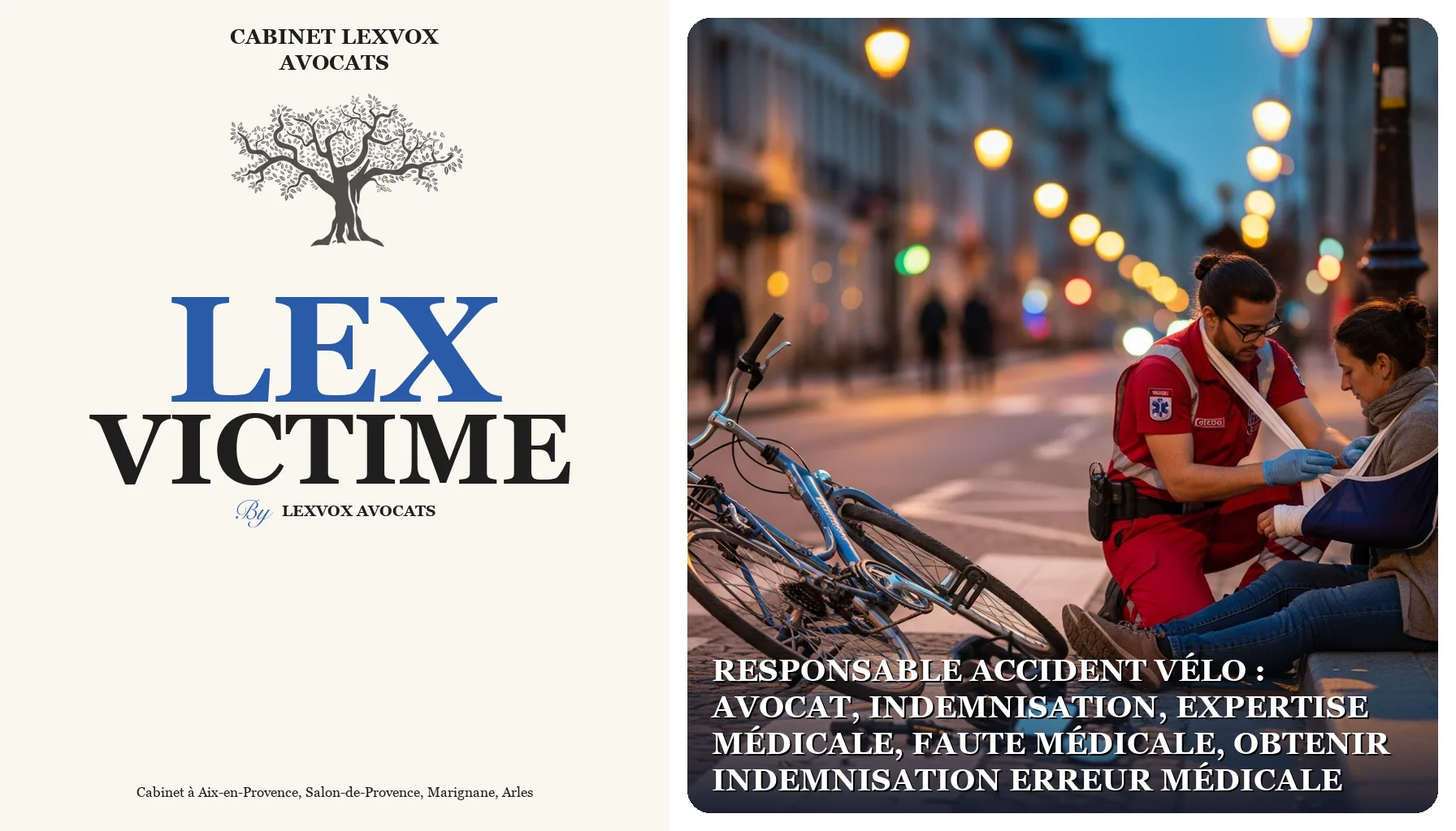 Responsable Accident Vélo : avocat, indemnisation, expertise médicale, faute médicale, obtenir indemnisation erreur médi
