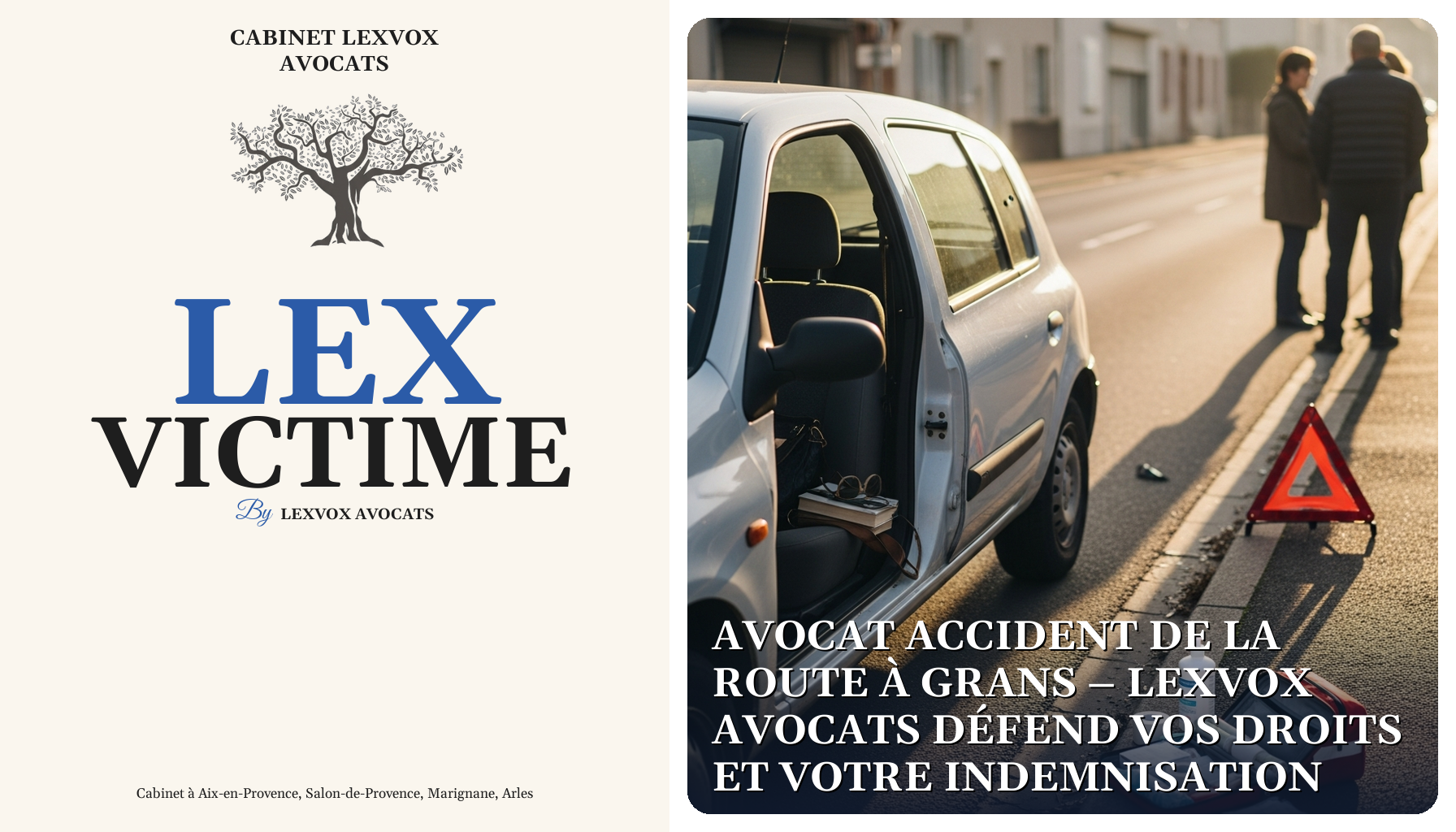 Avocat accident de la route à Grans – LEXVOX AVOCATS défend vos droits et votre indemnisation