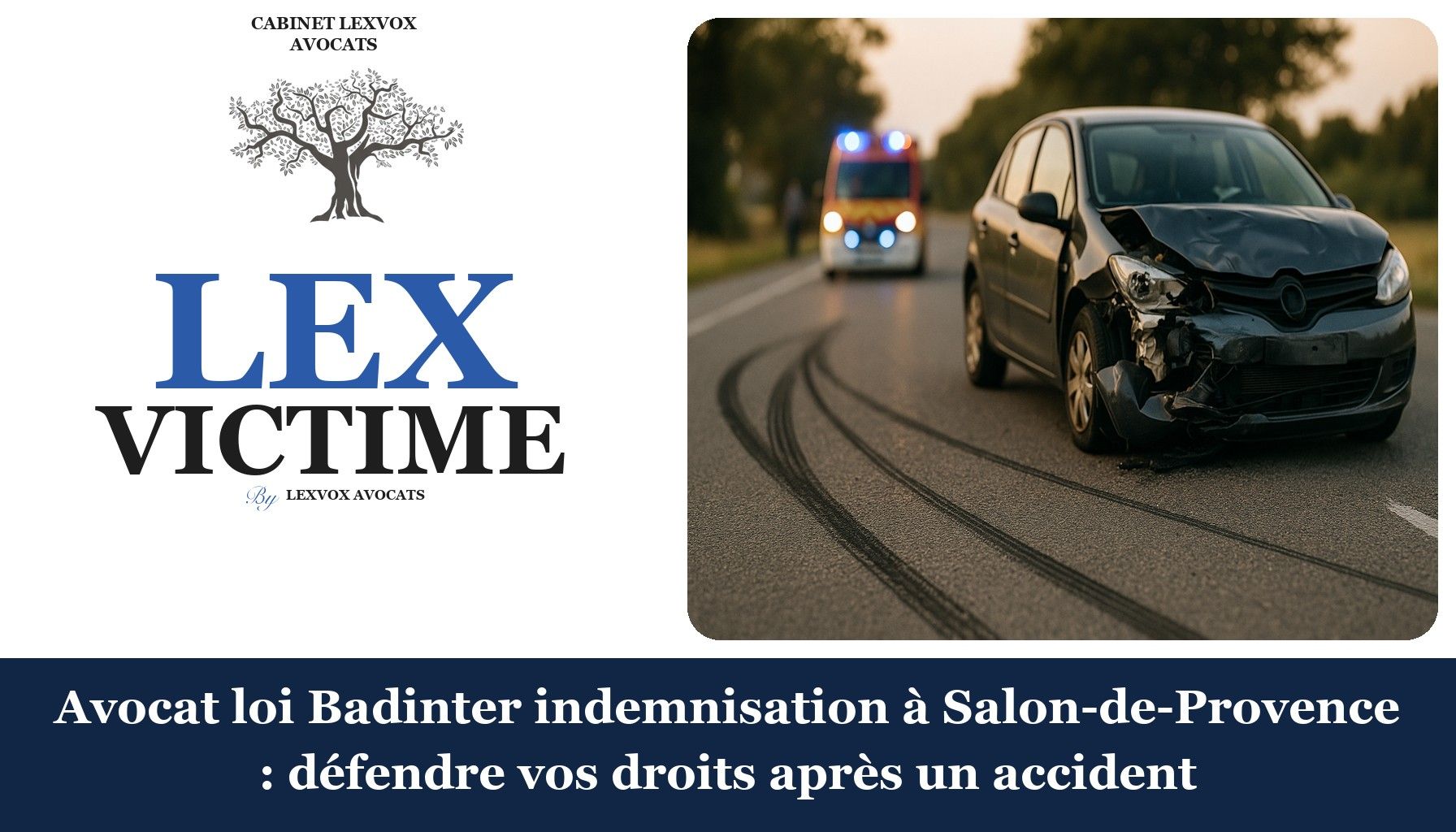 Avocat loi Badinter indemnisation à Salon-de-Provence : défendre vos droits après un accident