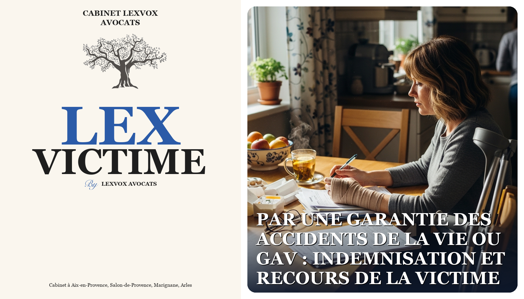 Par une garantie des accidents de la vie ou gav : indemnisation et recours de la victime