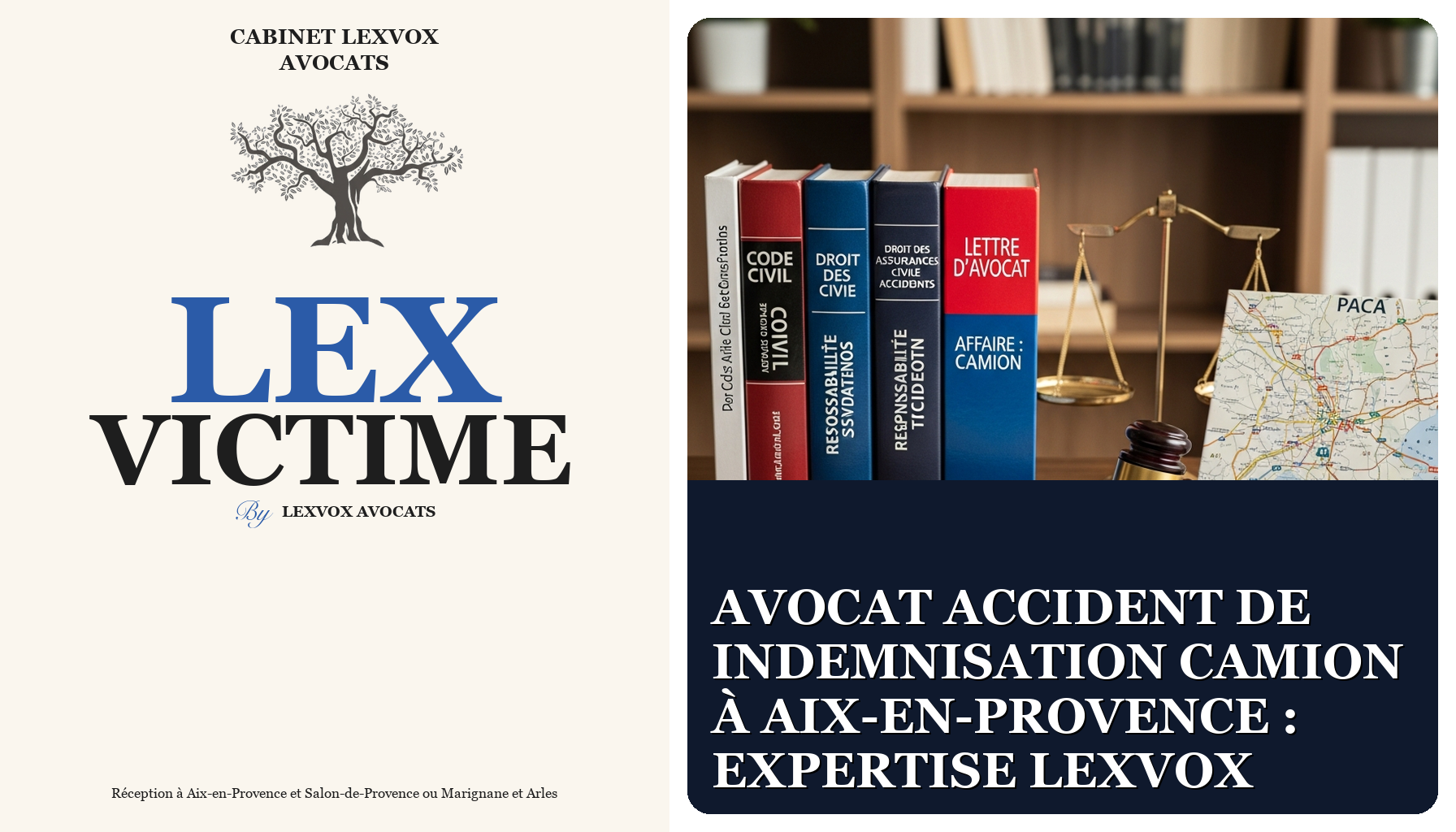Avocat accident de indemnisation camion à Aix-en-Provence : expertise LEXVOX