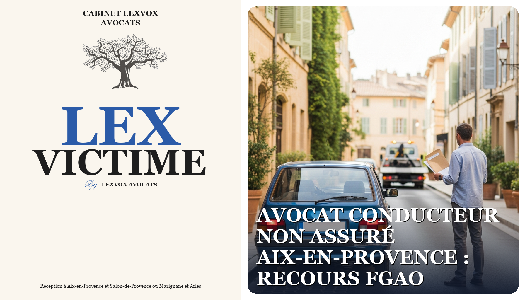 Avocat conducteur non assuré Aix-en-Provence : recours FGAO
