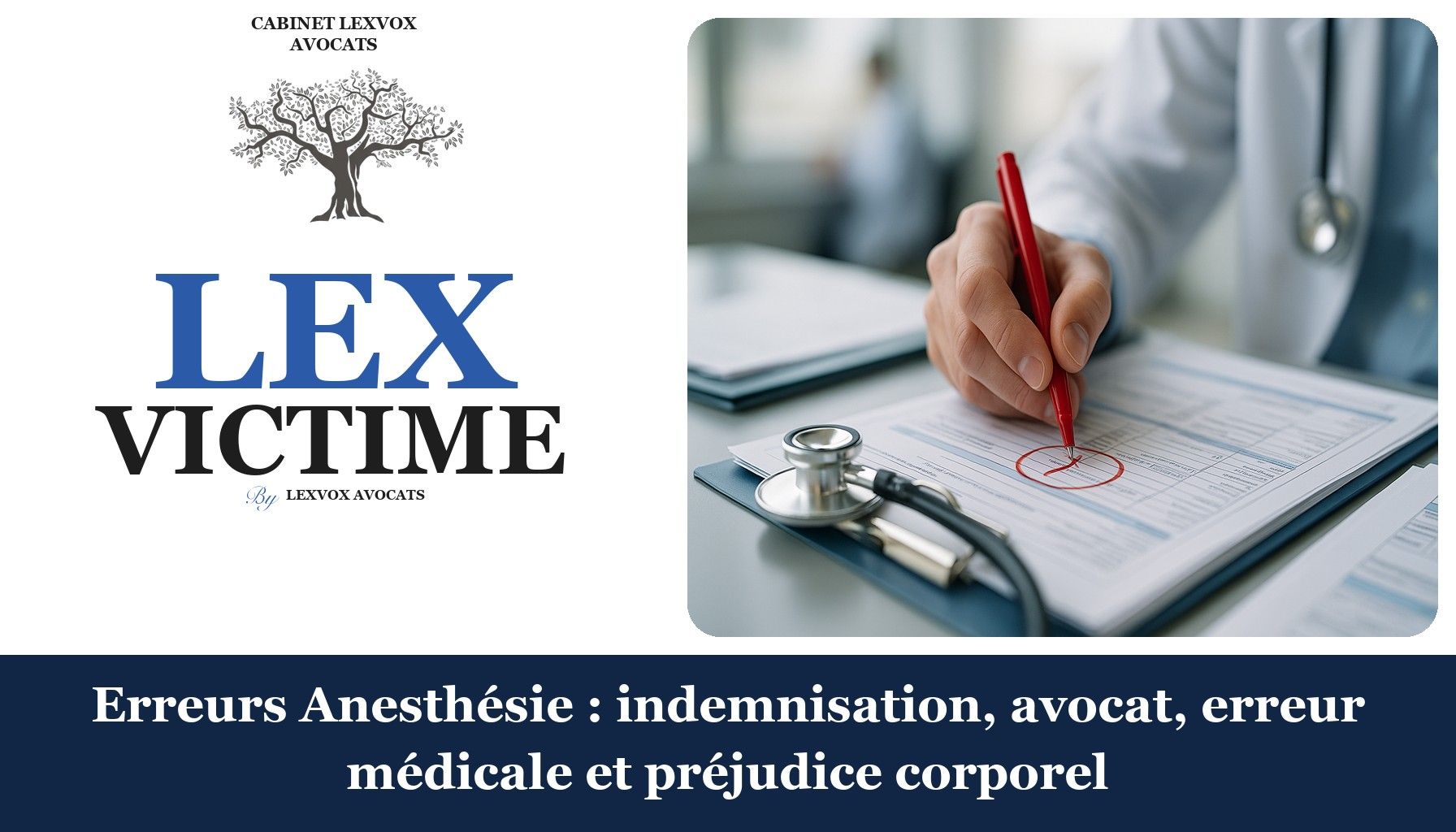 Erreurs Anesthésie : indemnisation, avocat, erreur médicale et préjudice corporel