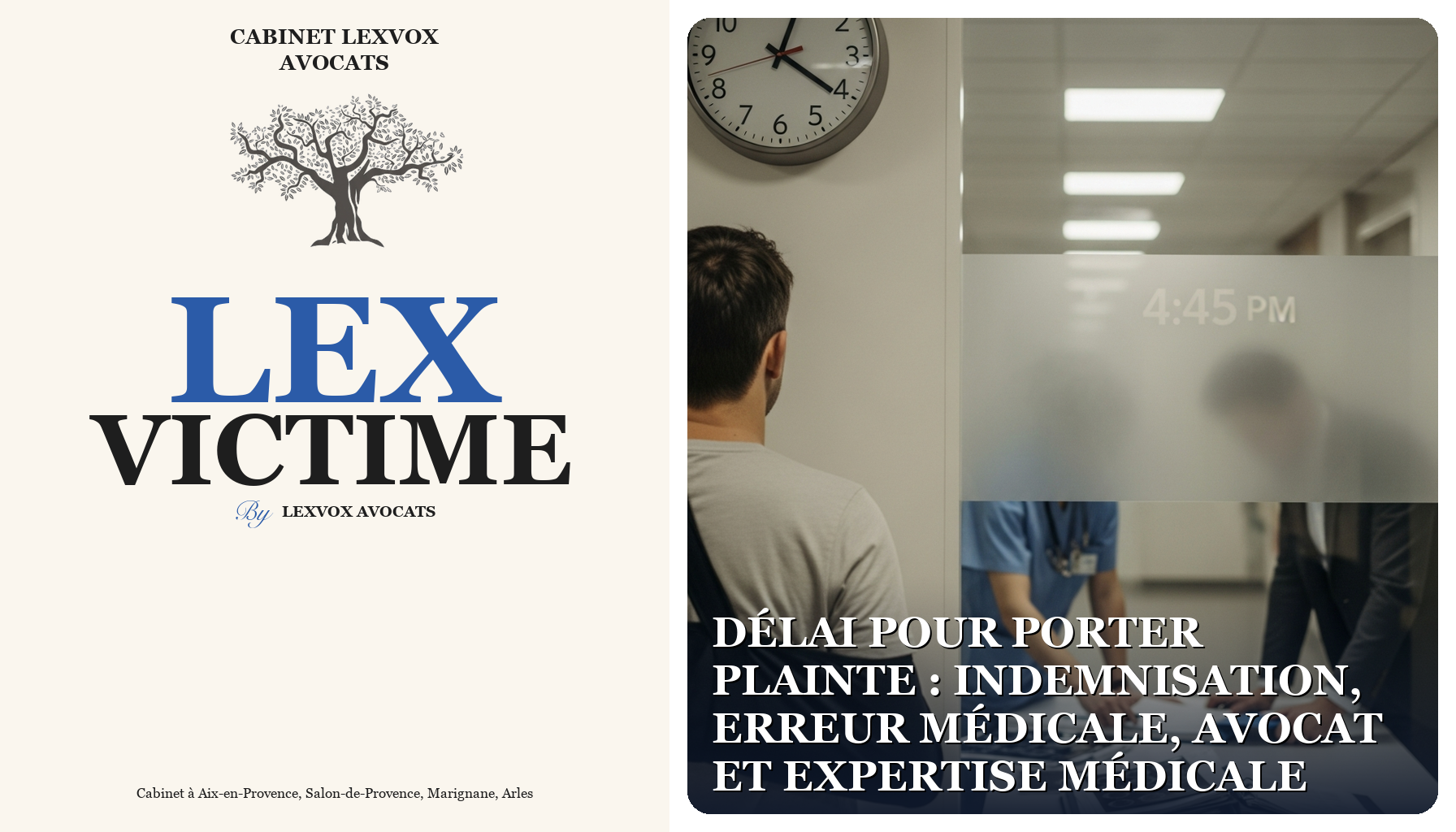 Délai pour Porter Plainte : indemnisation, erreur médicale, avocat et expertise médicale