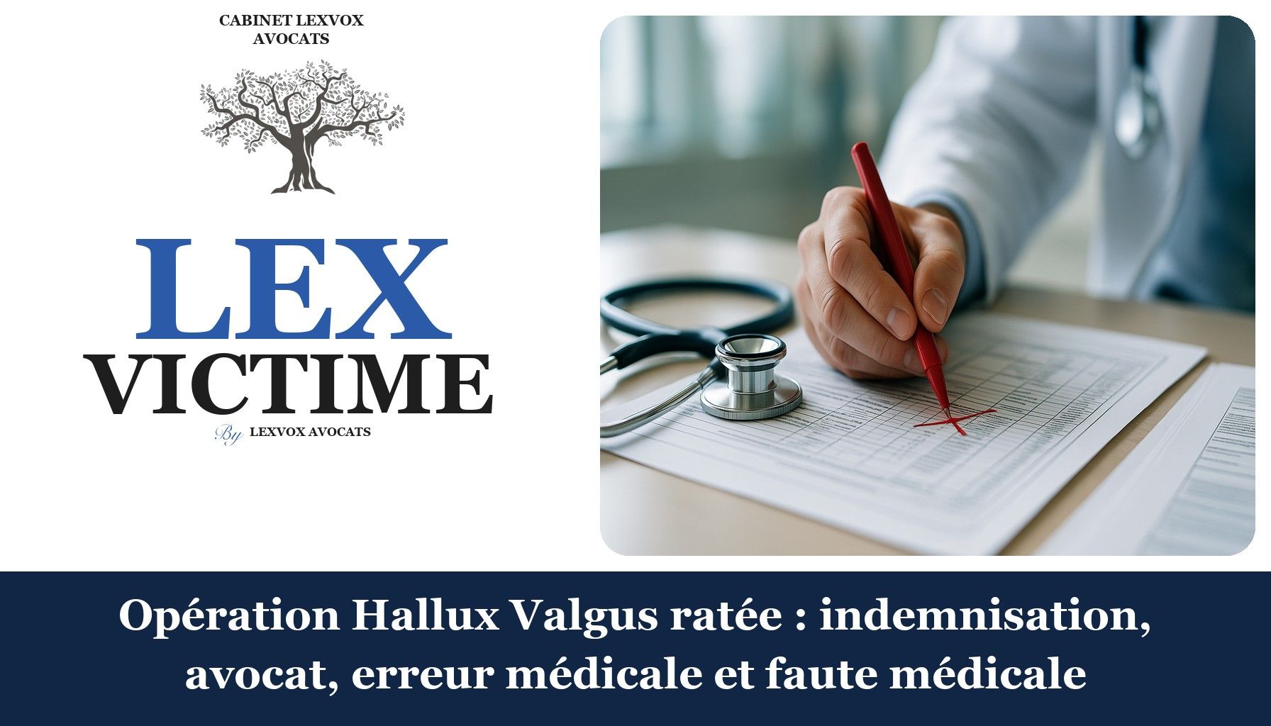 Opération Hallux Valgus ratée : indemnisation, avocat, erreur médicale et faute médicale