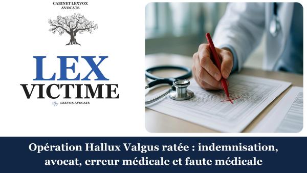 Opération Hallux Valgus ratée : indemnisation, avocat, erreur médicale et faute médicale